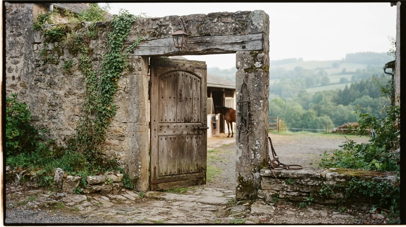 Entrée du Les crins du meygal, centre équestre à Yssingeaux